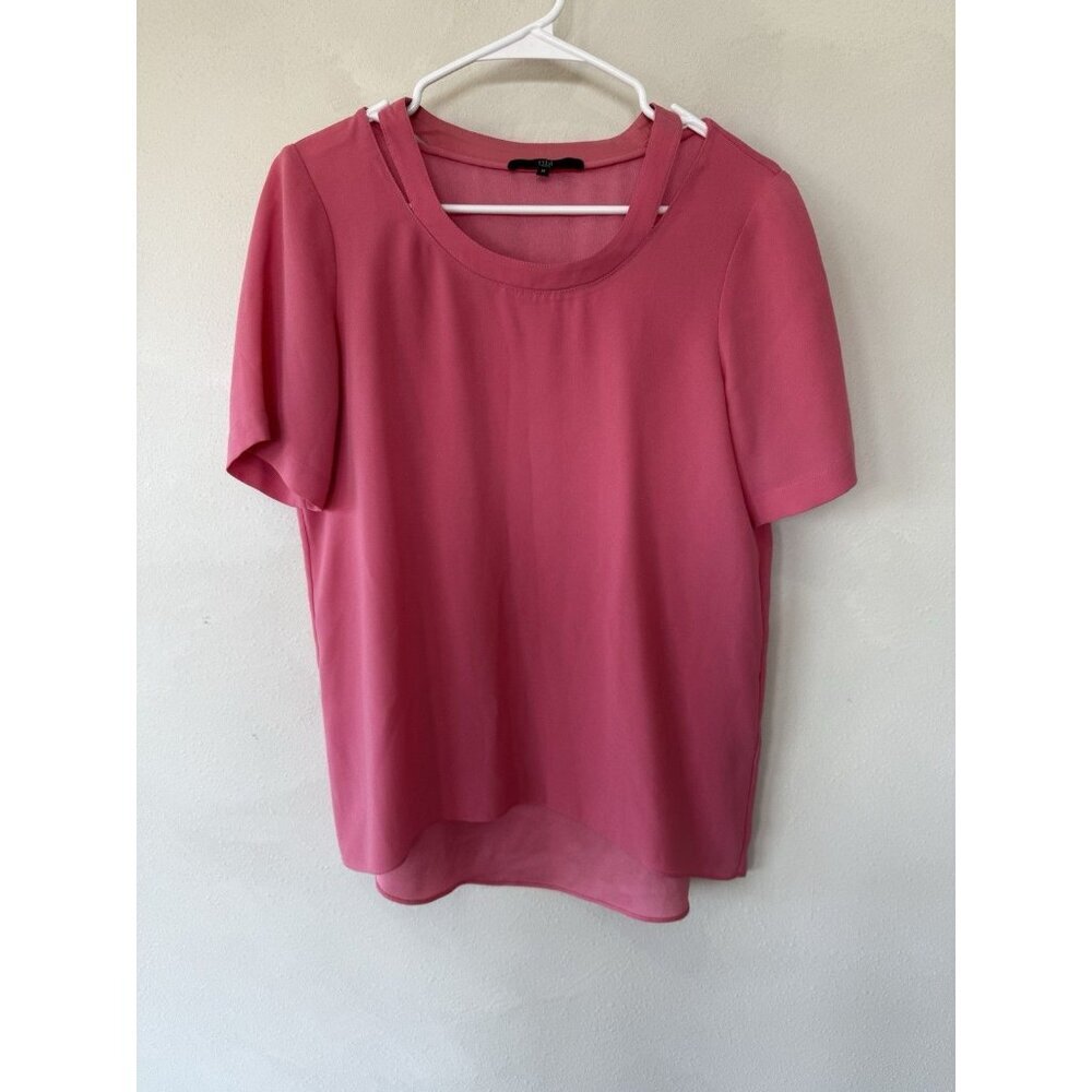Tibi Pink Short Sleeve Blouse